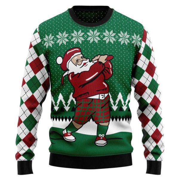 Golfer Santa G5925 Ugly Christmas Sweater – Noel Malalan Signature