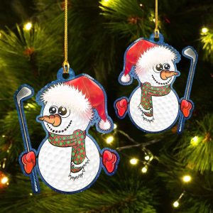 Golfer Snowman Ornament Golf Christmas Ornaments…