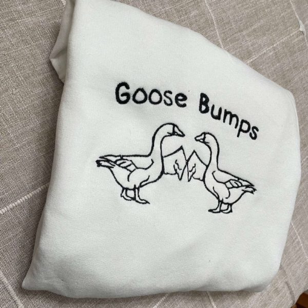 Goose Bumps Embroidered Sweatshirt 2D Crewneck Sweatshirt For Men Women