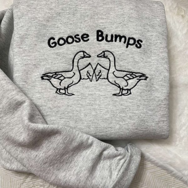 Goose Bumps Embroidered Sweatshirt 2D Crewneck Sweatshirt For Men Women