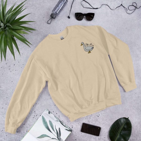 Goose Embroidered Sweatshirt 2D Crewneck Sweatshirt Gift For Family