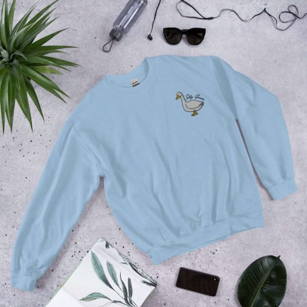 Goose Embroidered Sweatshirt 2D Crewneck Sweatshirt Gift For Family