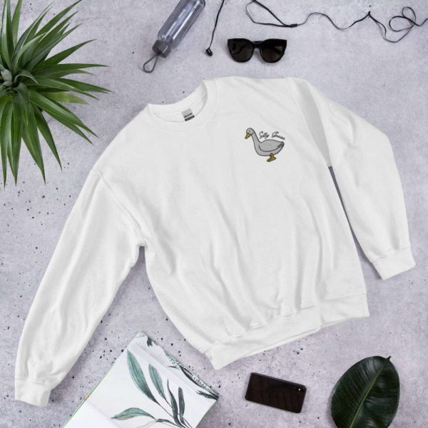 Goose Embroidered Sweatshirt 2D Crewneck Sweatshirt Gift For Family