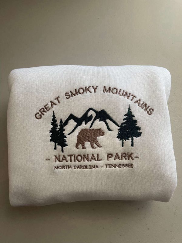 Great Smoky Mountain Embroidered Sweater 2D Crewneck Sweatshirt For Family