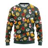 Green Bay Packers Santa Claus Snowman Christmas Ugly Sweater, Gift For Christmas