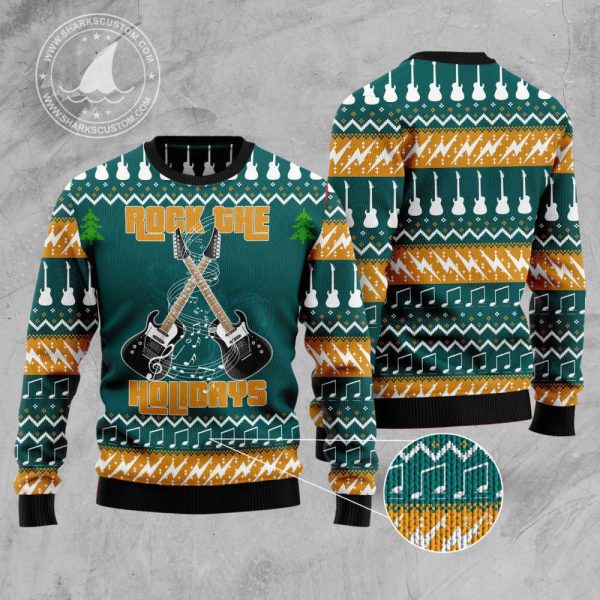 Guitar Rock The Holiday T110 Ugly Christmas Sweater – Christmas Signature