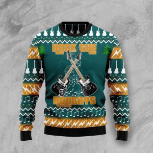 guitar rock the holiday t110 ugly christmas sweater best gift for christmas noel malalan christmas signature.jpeg