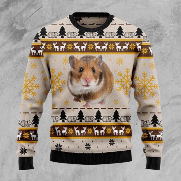 Hamster Cute D3009 Ugly Christmas Sweater – Perfect Christmas Gift
