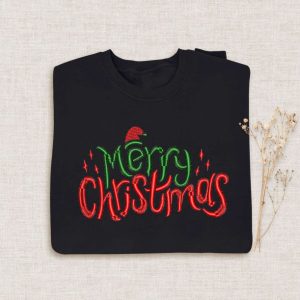 happy christmas embroidered halloween sweatshirt 2d crewneck sweatshirt for men and women sws3001 1.jpeg