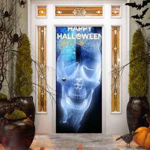 happy halloween skeleton xray door cover decorations for front door.jpeg