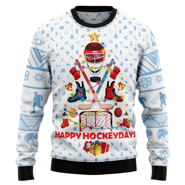 Happy Hockey Day TG5115 Ugly Christmas Sweater – Noel Malalan Signature