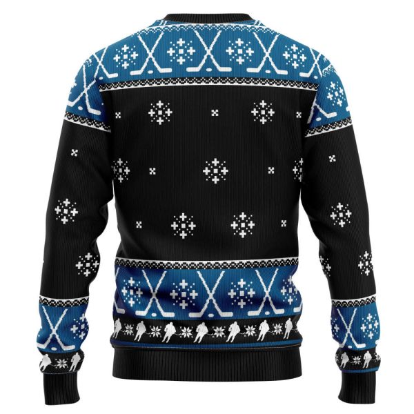 D1011 Happy Hockeyday Ugly Christmas Sweater, Noel Malalan