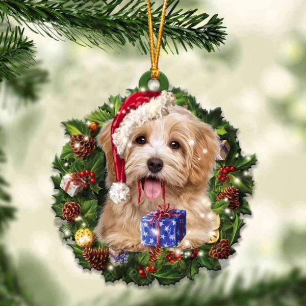 Havanese And Christmas  Ornament 2023 Christmas Tree Ornaments, Gift For Dog Lover