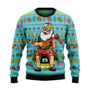 hawaiian christmas santa claus ugly christmas sweater for men women 1 1.png