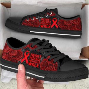 heart disease shoes awareness walk low top shoes canvas shoes best gift for men and women cancer awareness.jpeg