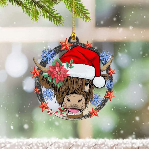 Highland Cow Christmas Ornament Cow Ornaments For Christmas Tree Decorations