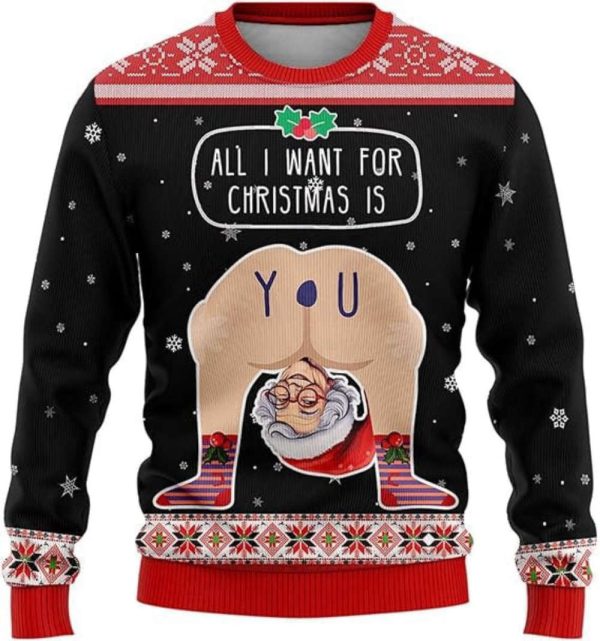 Hilarious Situations Ugly Christmas Sweaters, Dirty Joke Mens Sweater For Men