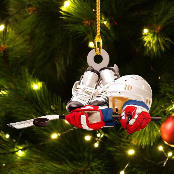 Hockey Ornament Hockey Player Christmas Ornaments Decorating For Xmas