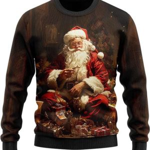 Holy Ugly Christmas Sweater, Santa Mens…