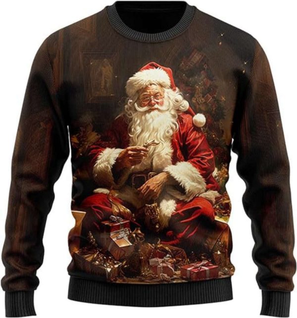 Holy Ugly Christmas Sweater, Santa Mens Funny Ugly Sweater For Christmas