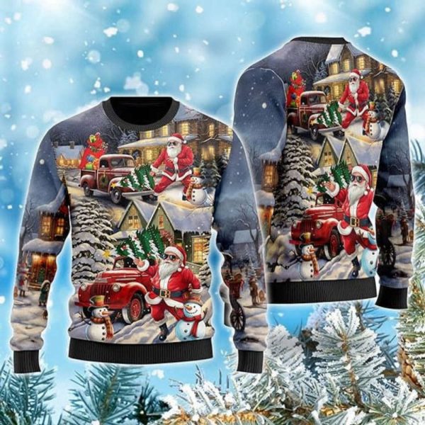 Holy Ugly Christmas Sweater For Women, Santa Mens Crew Neck Sweatshirt For Family