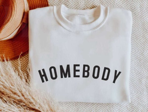 Homebody Embroidered   Sweatshirt 2D Crewneck Sweatshirt For Family