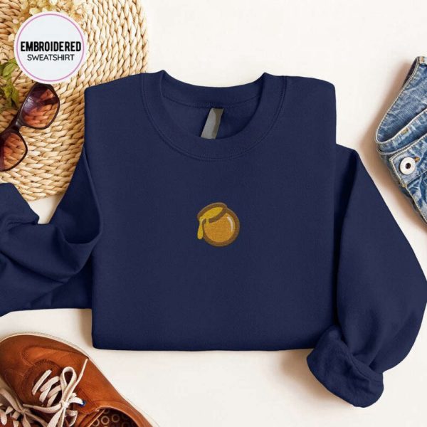 Honey Bee Embroidered Sweatshirt 2D Crewneck Sweatshirt Gift For Family