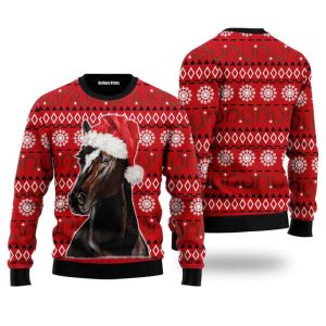 Horse Christmas Ugly Christmas Sweater, Horse…