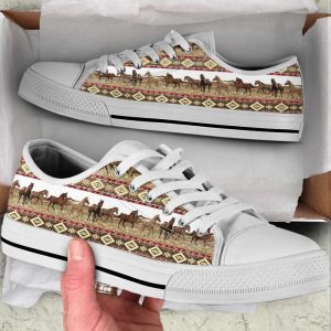 Horse Fabric Patterns Low Top Shoes…