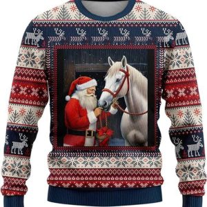 Horse Lovers Ugly Christmas Sweaters, Horse…