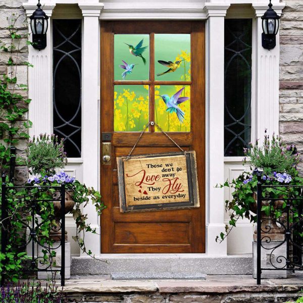 Hummingbird those we love gift for family bird lover door cover