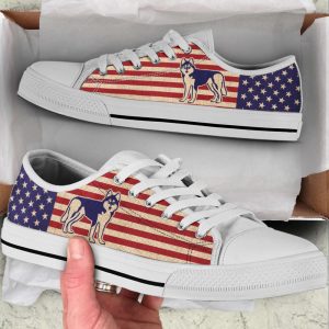 husky dog usa flag low top shoes canvas sneakers casual shoes for men and women dog mom gift.jpeg