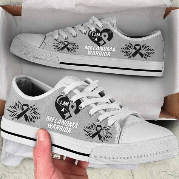 I Am A Melanoma Shoes Warrior Low Top Shoes Canvas Shoes – Trendy Fashion