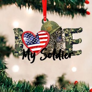I Love My Soldier Military Ornament…