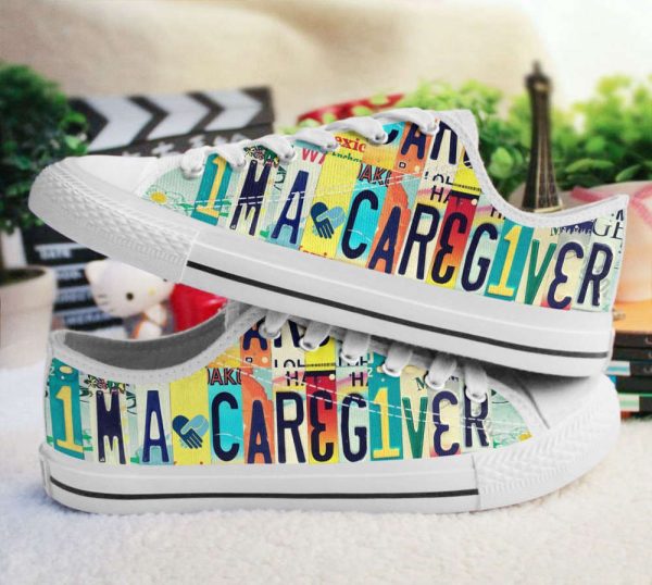 I m A Caregiver Low Top Shoes HT10 – Comfortable and Stylish Footwear for Caregivers