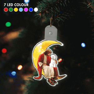 jesus maltese christmas ornament dog lover religious christmas tree ornaments 2022.gif