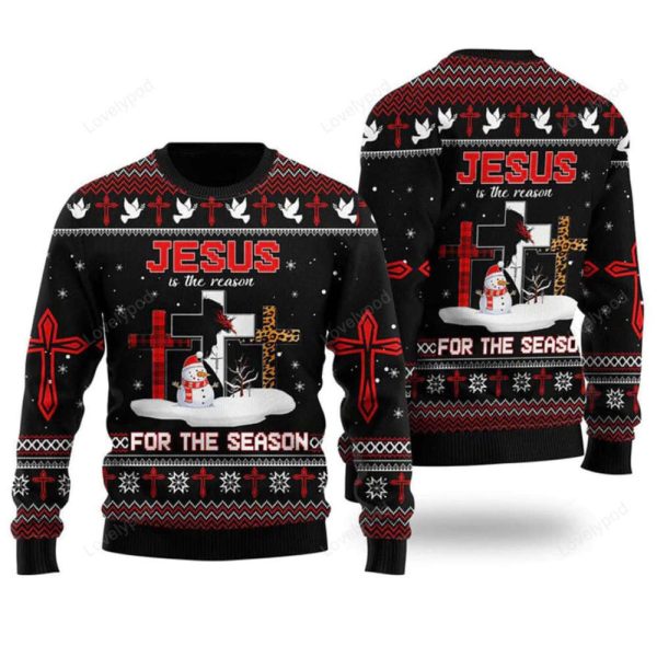 Jesus The Reason for The Season Ugly Christmas Sweater – Gift For Christmas