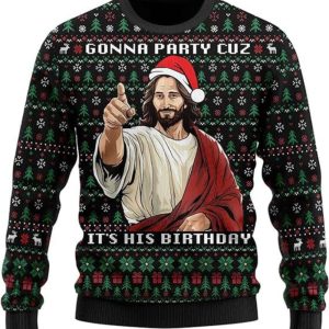 Jesus Ugly Christmas Sweater, Christian Crew…
