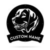 Labrador Dog Monogram Custom Name Laser Cut Metal Signs For Dog Lover