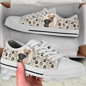 labrador retriever dog lover pattern brown low top shoes canvas sneakers casual shoes for men and women.jpeg