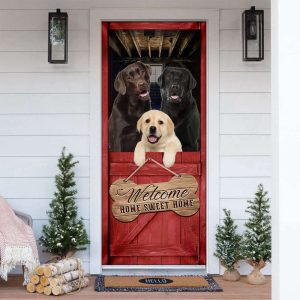 Labrador Retriever Welcome Home Door Cover:…