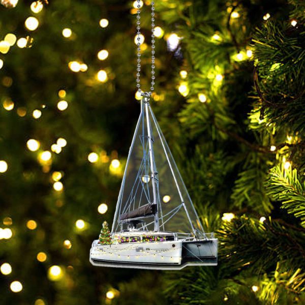 Lagoon 450F Catamarans Yacht Christmas Ornament For Christmas Decor