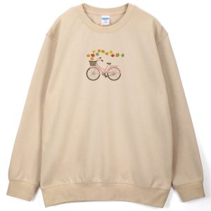 leaves and bicycle embroidered sweatshirt 2d crewneck sweatshirt for men and women sws3204 3.jpeg