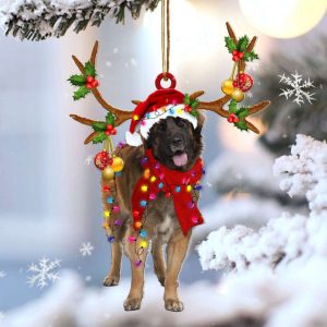 Leonberger Reindeer Shape Ornament 2023 Christmas…