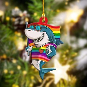 LGBT Shark Ornament LGBTQ Christmas Ornaments…