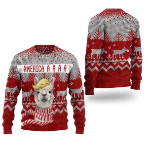 Llama Christmas For Unisex Ugly Christmas…