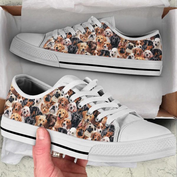 Lots of Dogs Low Top Shoes Canvas Sneakers Casual Shoes For Men And Women