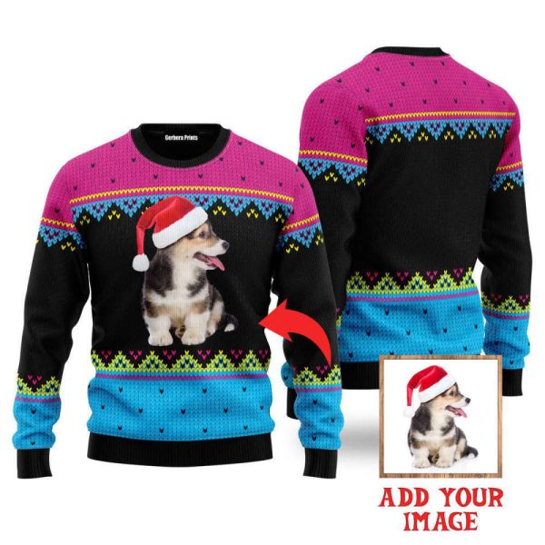 Lovely Corgi Dog On Christmas Party Custom Christmas Sweaters For Men & Women