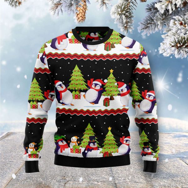 G5113 Lovely Penguin Ugly Christmas Sweater by Noel Malalan