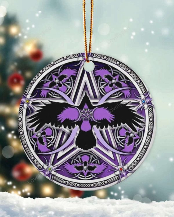 Mabon Pentacle Christmas Ornament, Christmas Gift Decor